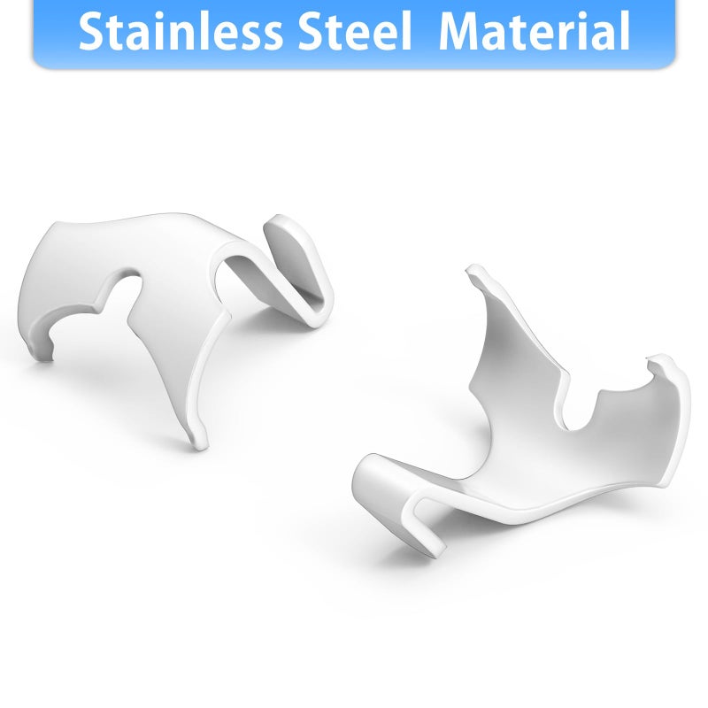 appacare 12 قطعة من خطافات القولبة لقضبان الصور، وخطافات شماعات قضبان الصور للفنون والصور (أبيض) - Image 3